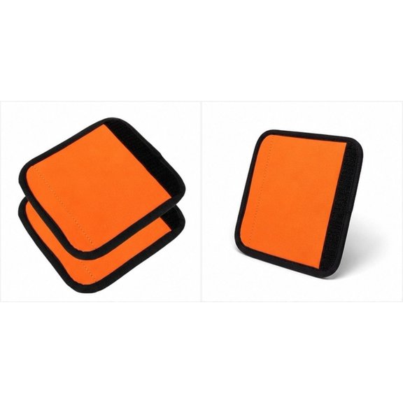 Amosfun 2Pcs Polyester Palm Grip Covers Orange Anti Skid Pads for Barbell and Strength Training Equipment