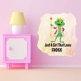 thumbnail image 3 of Watercolor Decal Just A Girl That Loves Frogs Bedroom Wall Decal for Children Pink Watercolor Paint Background Design Cute Themed Room Décor - Size: 36 In x 40 In, 3 of 5