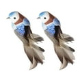 thumbnail image 2 of 2 estatuas decorativas de pájaros emplumados, figuritas de pájaros para el escritorio del hogar Azul Sharpla Aves artesanales emplumadas, 2 of 8