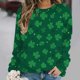 thumbnail image 4 of Xuyuer Women's Printed Long Sleeved Round Neck Pullover Top Hoodless Casual And Fashionable Sweatshirts, 4 of 5