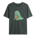 thumbnail image 1 of Camisas Para Hombre Tops Casuales Jersey de Cuello Redondo de Moda Camiseta Con Estampado de Dinosaurio Manga Corta Odeerbi ODB168674, 1 of 4