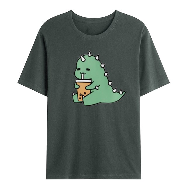 Camisas Para Hombre Tops Casuales Jersey de Cuello Redondo de Moda Camiseta Con Estampado de Dinosaurio Manga Corta Odeerbi ODB168674
