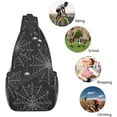 thumbnail image 5 of Halloween Spider Web Sling Bag Crossbody Hiking Travel Chest Bags Backpack Shoulder Daypack for Women Men, 5 of 7