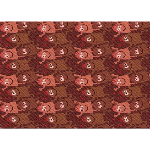 Ahgly Company Machine Washable Indoor Rectangle Transitional Grapefruit Red Area Rugs, 5' x 8'