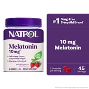 (2 pack) Natrol® Melatonin Gummies, Sleep Support for Adults, Strawberry Flavor, 10mg, 90 Count