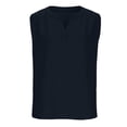 thumbnail image 6 of Oplxuo Cotton Linen 2 Piece Outfits for Women Summer Sleeveless V Neck Tank Top Matching Wide Leg Pants Travel Lounge Sets, 6 of 7