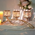 thumbnail image 6 of 3 Arms Crystal Candle Holders, Arch Candlestick Table Candelabras Centerpieces for Wedding, Dinning Room, Cabinet Ornaments, Home Decoration， Gift (Gold, 2 Pcs-3 Arm Arched), 6 of 7