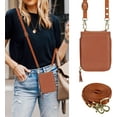 thumbnail image 2 of for Motorola Moto Razr+ 2023 Wallet Case with RFID Blocking, Crossbody Strap Card Holder Women Girls PU Leather Motorola Razr+ 2023 Wallet Phone Case Brown, 2 of 14
