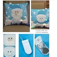 thumbnail image 4 of Nkmbld Merry Christmas Decorative Throw Pillow Covers for Christmas Decorations Santa Snowman Houses Reindeer with Colorful LED Lights, Blue, 4 of 7