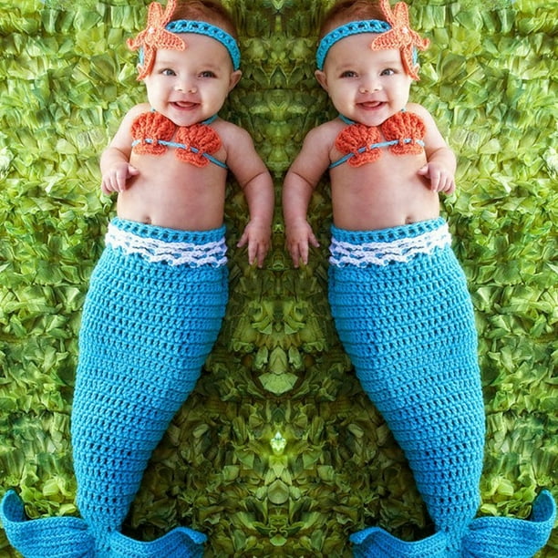 Newborn Baby Boys Girls Mermaid Bra Tail Crochet Costume Photography Prop Outfit Walmart Com