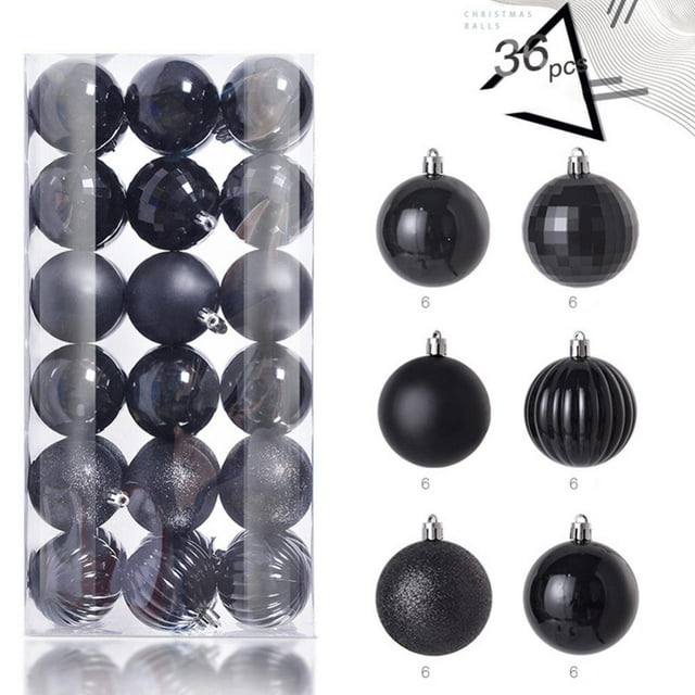 PENGXIANG Christmas Decorations Christmas Ball Hanging Decor Shatterproof Plastic Christmas Balls Set for Trees Party Decorations 36PCS