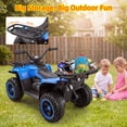 thumbnail image 2 of Farmdex 24V Ride on Cars, Four Wheeler Electric Ride on ATV for Kids 3-6, 200W Powered Ride on Toys w/ Big Storage Basket, RGB Light Bar, Music, Max Speed 3.1MPH, Best Gift, Blue, 2 of 9