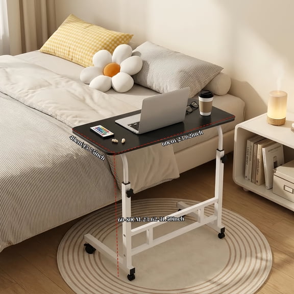 Home Office Desks mobile standing table with wheels, adjustable height, small portable teacher desk suitable for classrooms, offices, meetings, home laptop desks,compact home office workstations