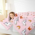 thumbnail image 4 of Castle Fairy Cute Unicorn Twin Comforter Sets,Cartoon Rainbow Animal Bedding Set, 4 of 8