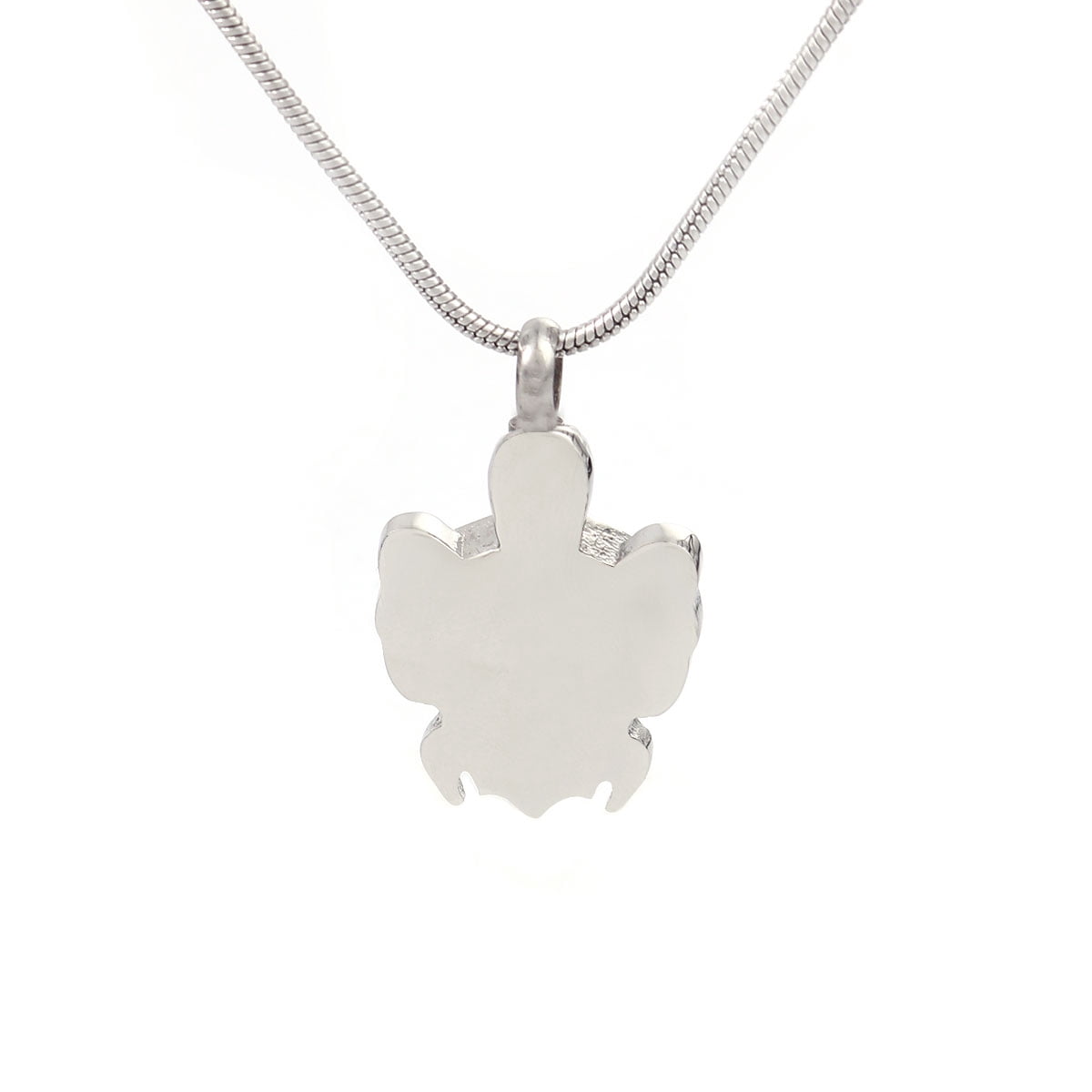 Anavia Silver Tortoise Turtle Cremation Urn Jewelry Stainless Steel Memorial Ashes Holder Container Pendant Loved One Keepsake Necklace with Beautiful Velvet Jewelry Box and Fill Kit