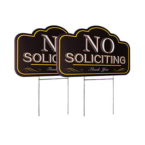 Sign outdoor no soliciting Calien
