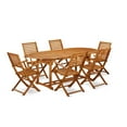 thumbnail image 2 of East West Furniture Wooden Patio Set Natural Oil, BSBS7CANA, 2 of 6