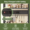 thumbnail image 5 of Amadwell 39.4" Large Bakers Rack, 6-Tier Microwave Stand with Power Outlets, Kitchen Shelf with Wire Basket, 5 of 8