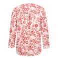 thumbnail image 7 of USSUMA Womens Boho T-Shirts Casual Floral Print V Neck Long Sleeve Loose Blouses Shirts Tops, 7 of 7