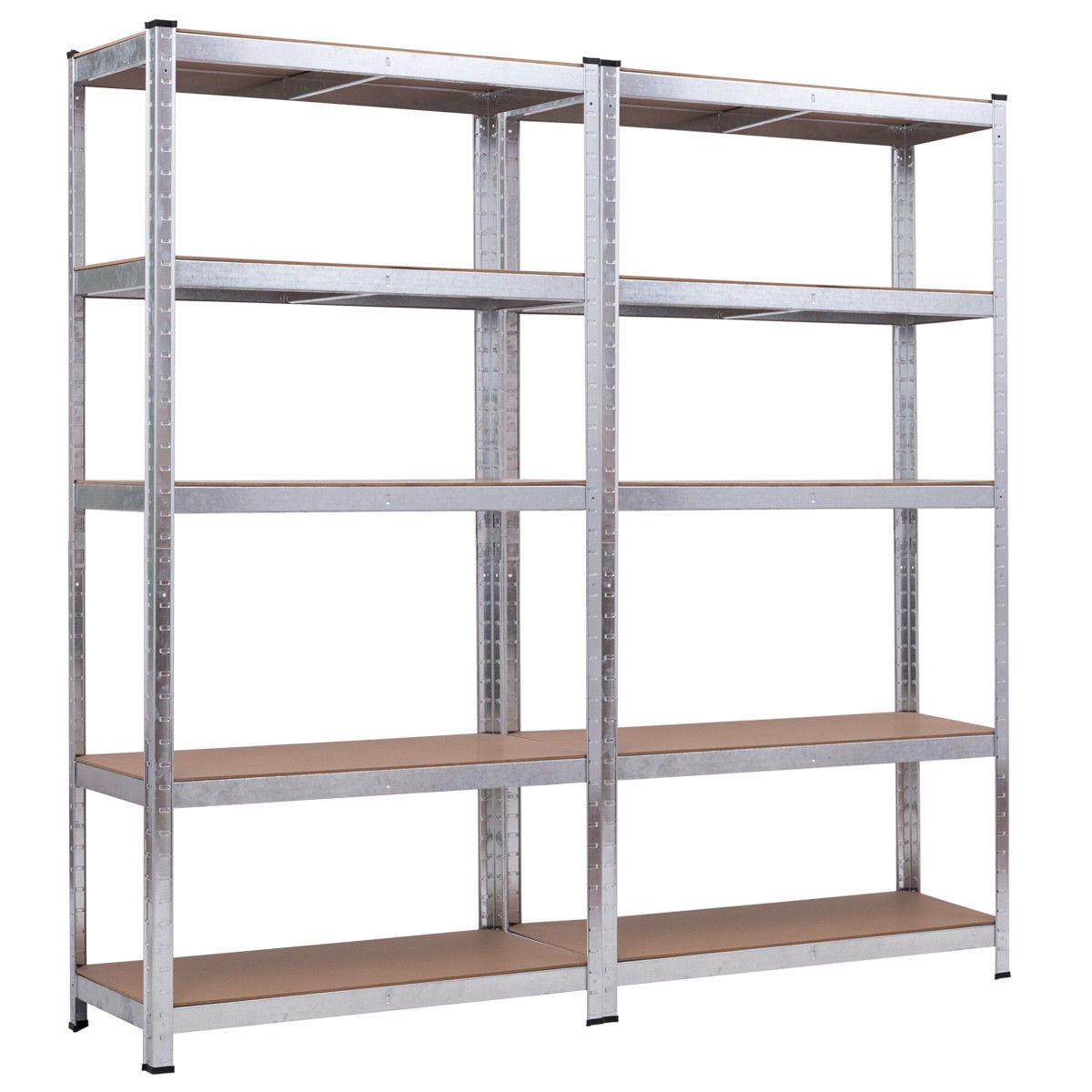 Costway 2 PC 71'' Heavy Duty Storage Shelf Steel Metal Garage Rack 5