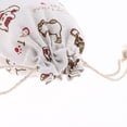 thumbnail image 3 of 12x Bolsa De Arpillera Rústica De Cordón Estampado De Cereza Reutilizable Organizador Para Joyas Regalos Blanco, 3 of 7
