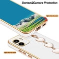 thumbnail image 5 of Compatible with Redmi A2 Case Silicone with Love Heart Chain, Ultra Slim Soft Xiaomi Redmi A2 Phone Case Shockproof Bumper Protective Cases for Women (White), 5 of 13