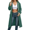 thumbnail image 5 of Inglocry Women Casual Zip up Polyester Hoodies, Fashion Long Hoodies Sweatshirts, Oversized Casual Fall Winter Hoodie Jackets Light Green XL, 5 of 5