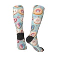 thumbnail image 4 of Balery Colorful Donut Printed Novelty Socks Men's Women's Crew Socks Sports Socks Knee High Socks Cotton Socks Quirky and Cool Socks, 4 of 9