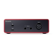 Focusrite Scarlett Solo 4th Gen USB Audio Interface with Software Suite, Bundle Cardioid Condenser Microphone and Broadcast Arm with Internal Springs and Integrated XLR Cables & Pop Filter (5 Items)