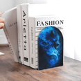 thumbnail image 6 of Naloa Wolf 2 Pcs Bookend Large Capacity Office Book Ends for Home Office Library School Study Decoration, 6 of 8