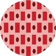 thumbnail image 1 of Ahgly Tapis Rond Lavable en Machine Intérieur Transitionnel Rose Pastel, 6 Pieds Rond, 1 of 7