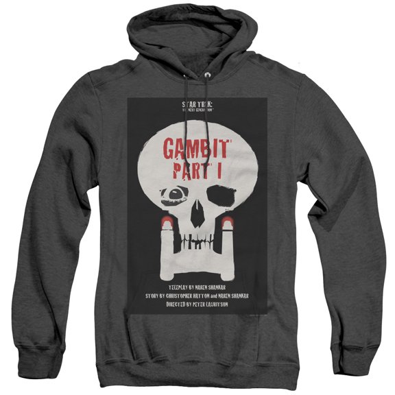 Star Trek Tng Season 7 Episode 4 Adult Heather Hoodie Sweatshirt Black