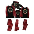 thumbnail image 5 of Odeerbi Christmas Pajamas for Family Holiday Plaid Long Sleeve Family Christmas Pajamas Matching Sets Mom Casual Plaid Print Tops Pants Set Two-Piece Sleepwear Xmas PJs Set Black, 5 of 6