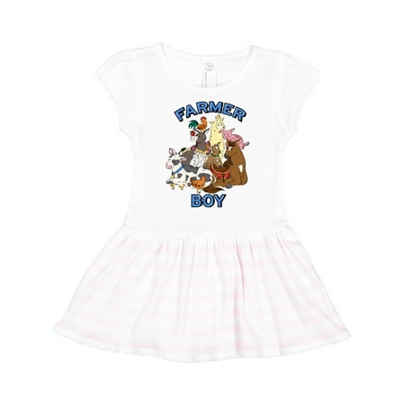 

Inktastic Farmer Boy with Happy Farm Animals Gift Toddler Girl Dress