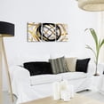 thumbnail image 3 of Abstract Canvas Wall Art Black and Yellow Painting Decor Modern Line Art Work Framed for Bedroom Bathroom Decorations (Yellow), 3 of 6