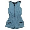 DKNY Girls Denim Dress or Romper (Light Wash Romper, 6)