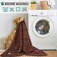 thumbnail image 6 of PetAmi Dog Blanket for Large Medium Dogs Brown, Fluffy Soft Puppy Blanket, Sherpa Fleece Cat Blanket for Kitten Doggie, Calming Pet Blanket Throw for Bed Washable Sofa Couch Cover, Large 40x60, 6 of 7