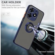 Case for Tecno Spark 10 Pro Case with Stand, Compatible with Magnetic Car Phone Mount, Ultra Slim Tecno Spark 10 Pro Phone Case for Women Men Shockproof Protective Cases Cover (Navy Blue)