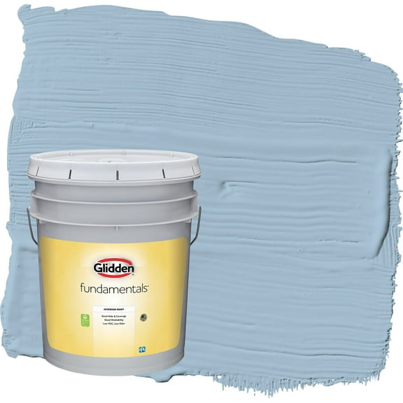 Glidden Fundamentals Heavenly Blue / Blue Flat Interior Paint, 5 Gallon