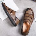 thumbnail image 2 of Hombres de Verano Transpirable Sandalias de Cuero Ligero Informal Caminando Slip en los Zapatos de Conducción Moda Zapatillas Cómodas Para Oficina de Trabajo al Aire Libre Xishao ropa, 2 of 2