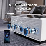Smart Coffee Table, Living Room Table with Built in Fridge,15W Wireless Charging, USB Chargers and Speakers (White) - Walmart.com
