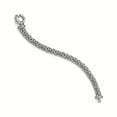 thumbnail image 2 of Sterling Silver Polished Textured C.Z Bracelet, 2 of 3
