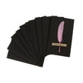 thumbnail image 4 of GUOOL 10pcs Handmade Feather Greeting Thank You Cards Wedding Birthday - Pink, 4 of 9