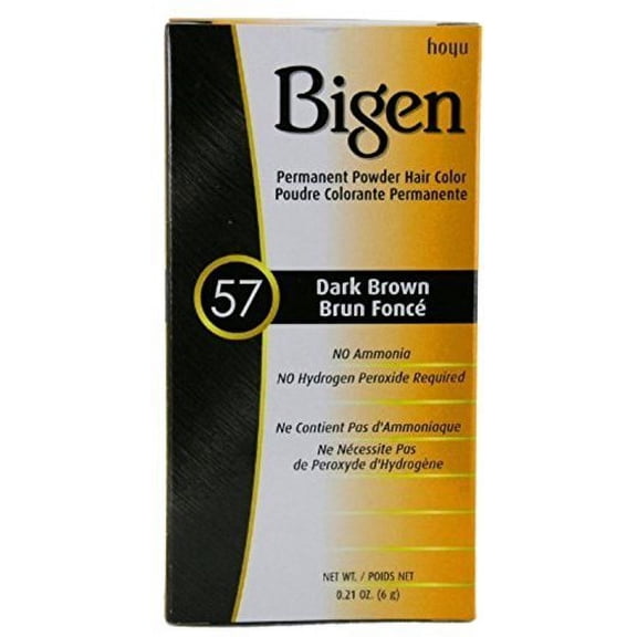Bigen Permanent Powder Hair Color 57 Dark Brown 1 ea (Pack of 4)