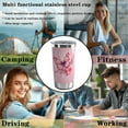 thumbnail image 4 of Goddaughter 20oz Stainless Steel Double Wall Tumblers from Godmother - Butterfly Inspirational Gift (Pink), 4 of 7