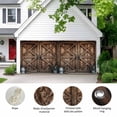 thumbnail image 2 of Retro Brown Door Garage Door Cover Banner 7 x 8 FT, Country Vintage Wooden Door Garage Door Curtains Backdrop with Grommets for Indoor Outdoor Wall Party Porch Yard Decorations Background, 2 of 9