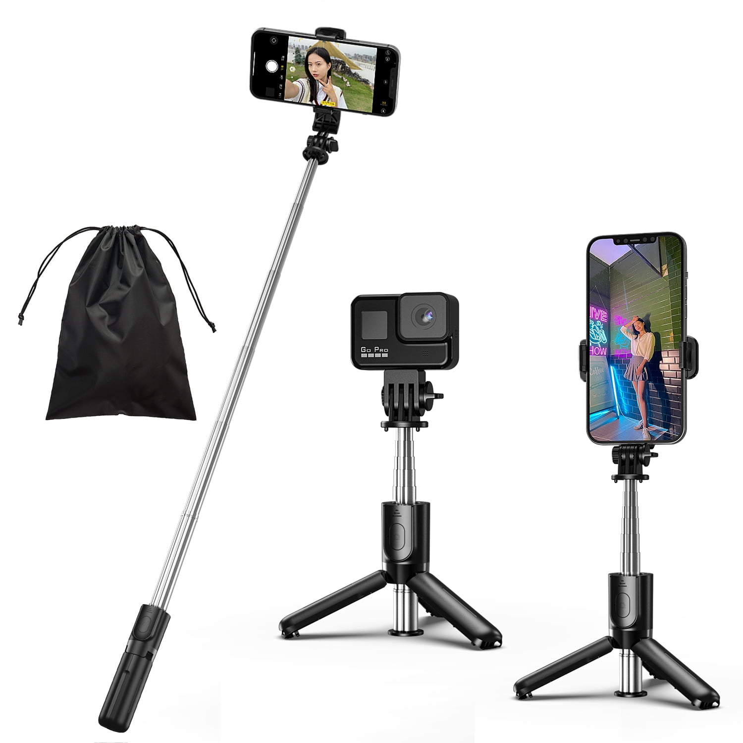 XIHAMA Selfie Stick, 4 in 1 Mini Selfie Stick Tripod, Extendable and