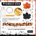 thumbnail image 4 of Halloween Garlands Black Maple Leaf Garland for Halloween Porch Indoor Outdoor Décoration Artificial Vines for Halloween Home Party Supplies 11.48ft Red, 4 of 6