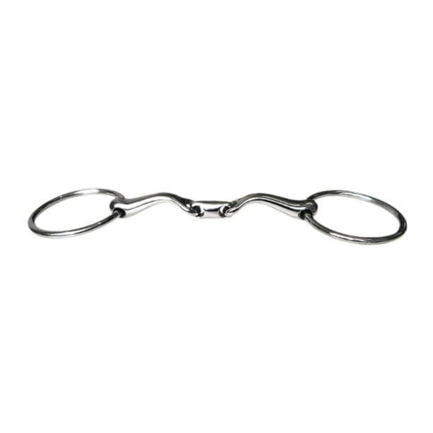 Bocado para caballos, fácil de usar, multiusos, para masticar y entrenar a los caballos Plata