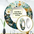 thumbnail image 3 of Designart "Green Blue Calm Oasis II" Abstract Botanicals Rund Mirror For Wall Decor - Large Green Round Print Mirror - Round Cottage Mirror 29" x 29" Inch - Wall Mounted Round Large Mirror, 3 of 5